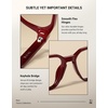 image:imageTIJN Blue Light Blocking Glasses Clear Lens Preppy Frame for Computer Use  Lightweight TR90 square frame designed for women and men ideal for computer work studying gaming and everyday screen timeDeep Merlot