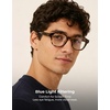 image:imageTIJN Blue Light Blocking Glasses Clear Lens Preppy Frame for Computer Use  Lightweight TR90 square frame designed for women and men ideal for computer work studying gaming and everyday screen timeClassic Tortoise