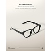 image:imageTIJN Blue Light Blocking Glasses Clear Lens Preppy Frame for Computer Use  Lightweight TR90 square frame designed for women and men ideal for computer work studying gaming and everyday screen timeClassic Black