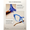 image:imageTIJN Blue Light Blocking Glasses Clear Lens Preppy Frame for Computer Use  Lightweight TR90 square frame designed for women and men ideal for computer work studying gaming and everyday screen timeCrystal Blue  Tortoise Shell