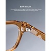 image:imageTIJN Blue Light Blocking Glasses Clear Lens Preppy Frame for Computer Use  Lightweight TR90 square frame designed for women and men ideal for computer work studying gaming and everyday screen timeSmoked Tea