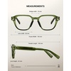 image:imageTIJN Blue Light Blocking Glasses Clear Lens Preppy Frame for Computer Use  Lightweight TR90 square frame designed for women and men ideal for computer work studying gaming and everyday screen timeDeep Olive