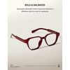 image:imageTIJN Blue Light Blocking Glasses Clear Lens Preppy Frame for Computer Use  Lightweight TR90 square frame designed for women and men ideal for computer work studying gaming and everyday screen timeDeep Merlot