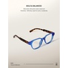 image:imageTIJN Blue Light Blocking Glasses Clear Lens Preppy Frame for Computer Use  Lightweight TR90 square frame designed for women and men ideal for computer work studying gaming and everyday screen timeCrystal Blue  Tortoise Shell