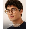 image:imageTIJN Blue Light Blocking Glasses Clear Lens Preppy Frame for Computer Use  Lightweight TR90 square frame designed for women and men ideal for computer work studying gaming and everyday screen timeSmoked Tea