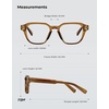 image:imageTIJN Blue Light Blocking Glasses Clear Lens Preppy Frame for Computer Use  Lightweight TR90 square frame designed for women and men ideal for computer work studying gaming and everyday screen timeSmoked Tea