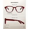 image:imageTIJN Blue Light Blocking Glasses Clear Lens Preppy Frame for Computer Use  Lightweight TR90 square frame designed for women and men ideal for computer work studying gaming and everyday screen timeDeep Merlot