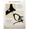 image:imageTIJN Blue Light Blocking Glasses Clear Lens Preppy Frame for Computer Use  Lightweight TR90 square frame designed for women and men ideal for computer work studying gaming and everyday screen timeClassic Black
