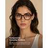 image:imageTIJN Blue Light Blocking Glasses Clear Lens Preppy Frame for Computer Use  Lightweight TR90 square frame designed for women and men ideal for computer work studying gaming and everyday screen timeClassic Tortoise