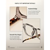 image:imageTIJN Blue Light Blocking Glasses Clear Lens Preppy Frame for Computer Use  Lightweight TR90 square frame designed for women and men ideal for computer work studying gaming and everyday screen timeSmoke Gray  Amber Tortoise