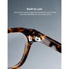 image:imageTIJN Blue Light Blocking Glasses Clear Lens Preppy Frame for Computer Use  Lightweight TR90 square frame designed for women and men ideal for computer work studying gaming and everyday screen timeClassic Tortoise