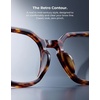 image:imageTIJN Blue Light Blocking Glasses Clear Lens Preppy Frame for Computer Use  Lightweight TR90 square frame designed for women and men ideal for computer work studying gaming and everyday screen timeClassic Tortoise