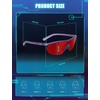 image:imageTIJN Wraparound Blue Light Blocking Glasses Men Women for Computer Gaming  Ultralight TR90 frame Dual AR coatings Red orange lens block 99 blue green light for night screen use and better sleep07holo Violet