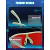 image:imageTIJN Wraparound Blue Light Blocking Glasses Men Women for Computer Gaming  Ultralight TR90 frame Dual AR coatings Red orange lens block 99 blue green light for night screen use and better sleep04nebula Green