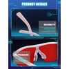 image:imageTIJN Wraparound Blue Light Blocking Glasses Men Women for Computer Gaming  Ultralight TR90 frame Dual AR coatings Red orange lens block 99 blue green light for night screen use and better sleep08haze Blush