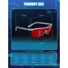 image:imageTIJN Wraparound Blue Light Blocking Glasses Men Women for Computer Gaming  Ultralight TR90 frame Dual AR coatings Red orange lens block 99 blue green light for night screen use and better sleep03chrome Flux