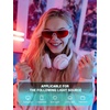 image:imageTIJN Wraparound Blue Light Blocking Glasses Men Women for Computer Gaming  Ultralight TR90 frame Dual AR coatings Red orange lens block 99 blue green light for night screen use and better sleep08haze Blush