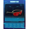image:imageTIJN Wraparound Blue Light Blocking Glasses Men Women for Computer Gaming  Ultralight TR90 frame Dual AR coatings Red orange lens block 99 blue green light for night screen use and better sleep09bionic Green