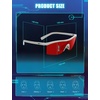 image:imageTIJN Wraparound Blue Light Blocking Glasses Men Women for Computer Gaming  Ultralight TR90 frame Dual AR coatings Red orange lens block 99 blue green light for night screen use and better sleep01ion White