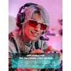 image:imageTIJN Wraparound Blue Light Blocking Glasses Men Women for Computer Gaming  Ultralight TR90 frame Dual AR coatings Red orange lens block 99 blue green light for night screen use and better sleep01ion White