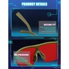 image:imageTIJN Wraparound Blue Light Blocking Glasses Men Women for Computer Gaming  Ultralight TR90 frame Dual AR coatings Red orange lens block 99 blue green light for night screen use and better sleep09bionic Green