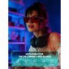 image:imageTIJN Wraparound Blue Light Blocking Glasses Men Women for Computer Gaming  Ultralight TR90 frame Dual AR coatings Red orange lens block 99 blue green light for night screen use and better sleep07holo Violet