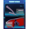 image:imageTIJN Wraparound Blue Light Blocking Glasses Men Women for Computer Gaming  Ultralight TR90 frame Dual AR coatings Red orange lens block 99 blue green light for night screen use and better sleep07holo Violet