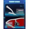 image:imageTIJN Wraparound Blue Light Blocking Glasses Men Women for Computer Gaming  Ultralight TR90 frame Dual AR coatings Red orange lens block 99 blue green light for night screen use and better sleep01ion White