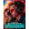 image:imageTIJN Wraparound Blue Light Blocking Glasses Men Women for Computer Gaming  Ultralight TR90 frame Dual AR coatings Red orange lens block 99 blue green light for night screen use and better sleep06ion White