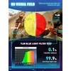 image:imageTIJN Wraparound Blue Light Blocking Glasses Men Women for Computer Gaming  Ultralight TR90 frame Dual AR coatings Red orange lens block 99 blue green light for night screen use and better sleep02holo Violet