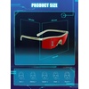 image:imageTIJN Wraparound Blue Light Blocking Glasses Men Women for Computer Gaming  Ultralight TR90 frame Dual AR coatings Red orange lens block 99 blue green light for night screen use and better sleep04nebula Green