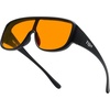 image:imageTIJN Blue Light Blocking Fit Over Glasses for Men Women Dual AR Coating Oversized Aviator Frame for Computer Gaming ScreenBlack