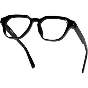 image:imageTIJN Blue Light Blocking Glasses Clear Lens Preppy Frame for Computer Use  Lightweight TR90 square frame designed for women and men ideal for computer work studying gaming and everyday screen timeClassic Black