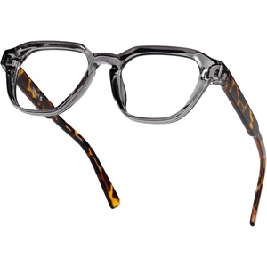 image:imageTIJN Blue Light Blocking Glasses Clear Lens Preppy Frame for Computer Use  Lightweight TR90 square frame designed for women and men ideal for computer work studying gaming and everyday screen timeSmoke Gray  Amber Tortoise
