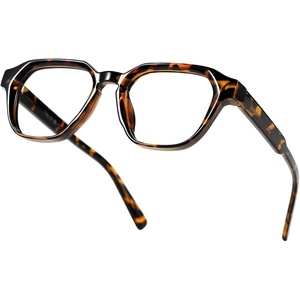 image:imageTIJN Blue Light Blocking Glasses Clear Lens Preppy Frame for Computer Use  Lightweight TR90 square frame designed for women and men ideal for computer work studying gaming and everyday screen timeClassic Tortoise