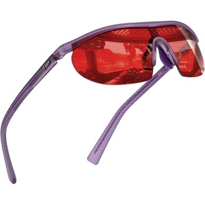 image:imageTIJN Wraparound Blue Light Blocking Glasses Men Women for Computer Gaming  Ultralight TR90 frame Dual AR coatings Red orange lens block 99 blue green light for night screen use and better sleep07holo Violet