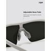 image:imageTIJN AntiSlip Sports Sunglasses Men Women UV400 Running Baseball Cycling Golf Hiking Fishing Wrap Around Outdoor GlassesWhite