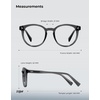 image:imageTIJN Blue Light Blocking Glasses Men Women Vintage Thick Round Rim Frame Eyeglasses19 Upgraded Clear Lens  Crystal Grey