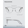 image:imageTIJN Blue Light Blocking Glasses Men Women Vintage Thick Round Rim Frame Eyeglasses23 Upgraded Clear Lens  Transparent